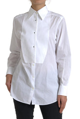 Dolce & Gabbana Cotton Collared Long Sleeves Shirt White -   -  Dolce & Gabbana.